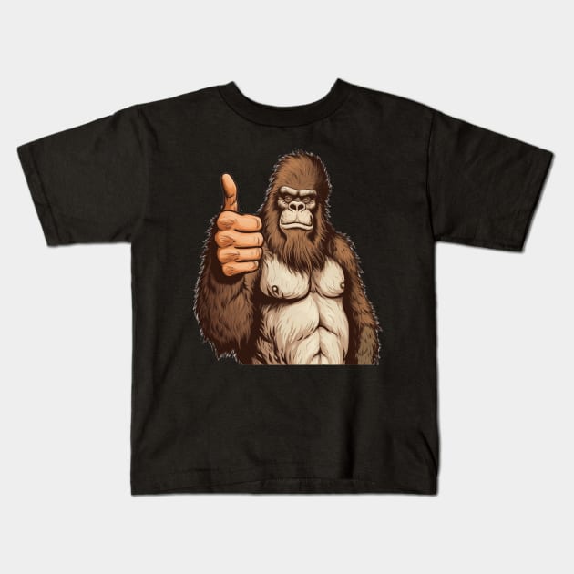 Bigfoot Believer Approves Kids T-Shirt by VirtualArtGuy